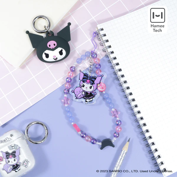Sanrio Kuromi - Lolita Version Beaded Charm Mobile Phone Wrist Strap