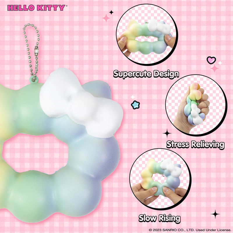 Sanrio Hello Kitty Mochi Donut SquiSHU Slow Rising Squishy Toy Keychain