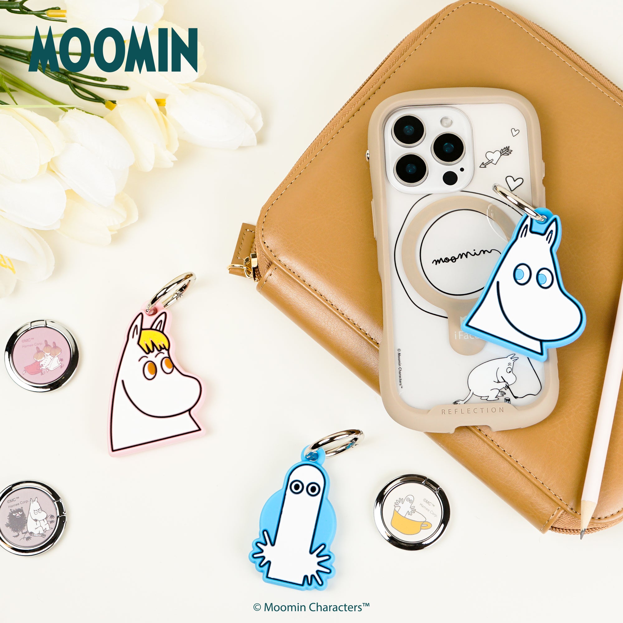 Moomin Figure Type AirTag Case - Hattifattener Moomin Figure Type AirTag Case - Hattifattener