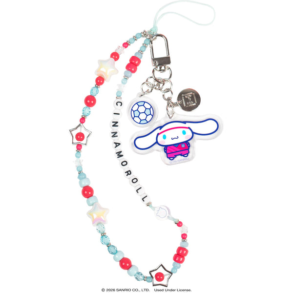 Sanrio Soccer Series Beaded Charm Mobile Phone Wrist Strap