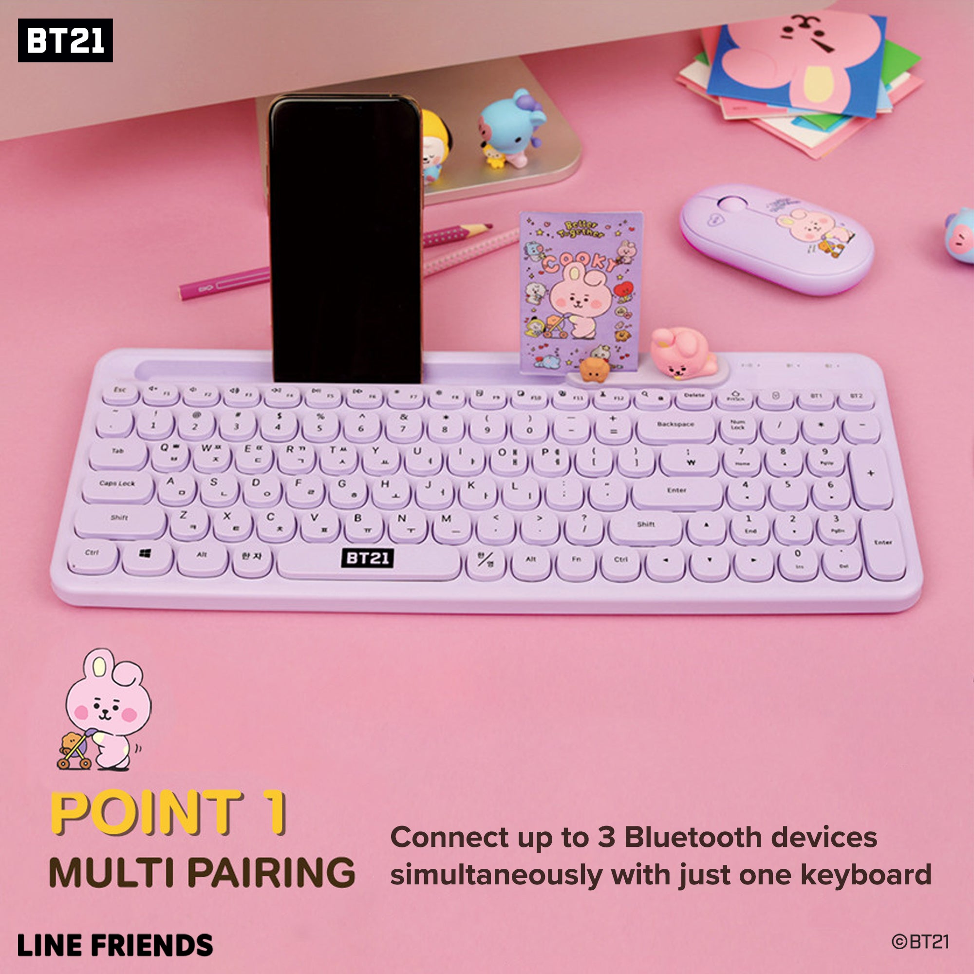BT21 MY LITTLE BUDDY SERIES Bluetooth Keyboard – Hamee.com - Hamee US