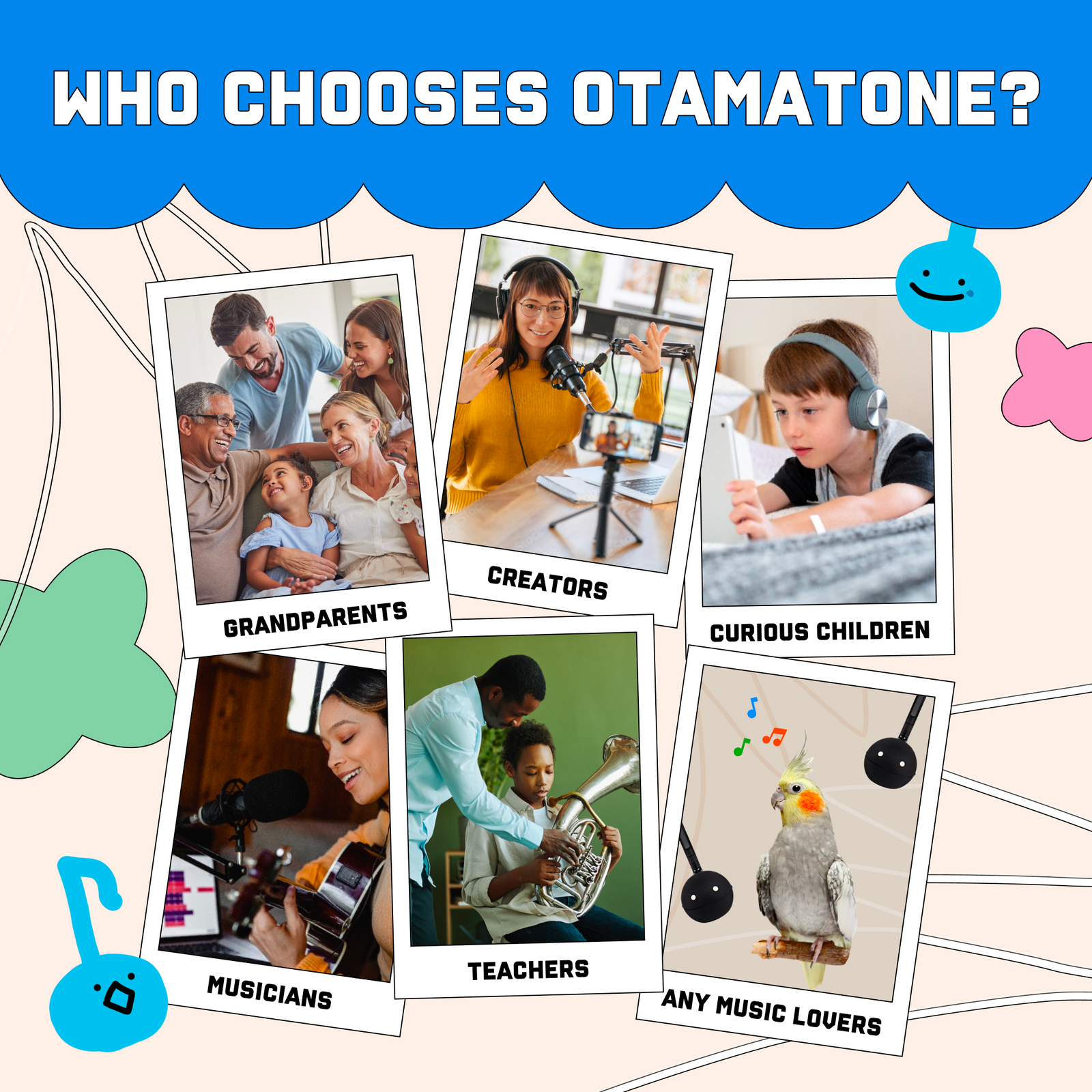 Otamatone White Musical Toy from Maywa Denki | Hamee.com