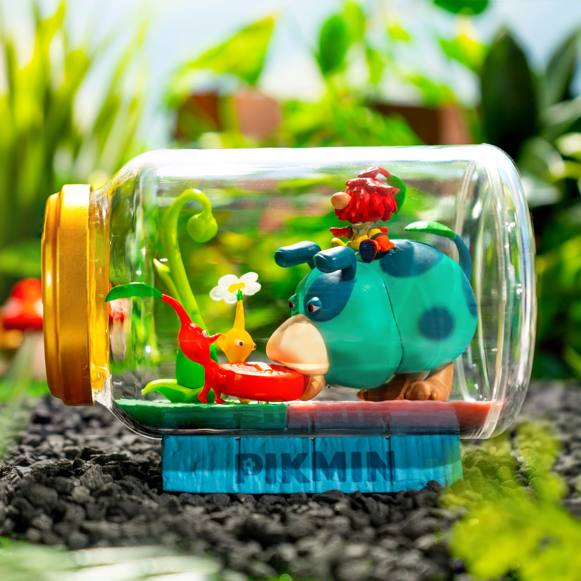 Reement Pikmin Terrarium Collection – Pack De 2 Figuras | Mini Mundo De Pikmin En PVC Y ABS