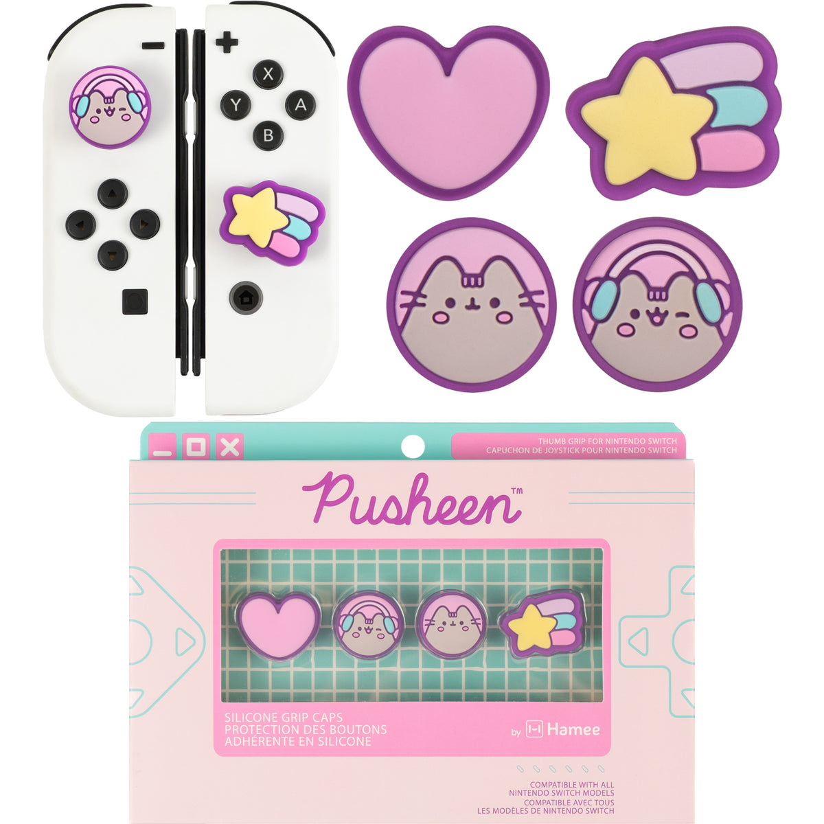 Hamee Tech Pusheen the Cat Switch Grip Caps – Hamee.com - Hamee US