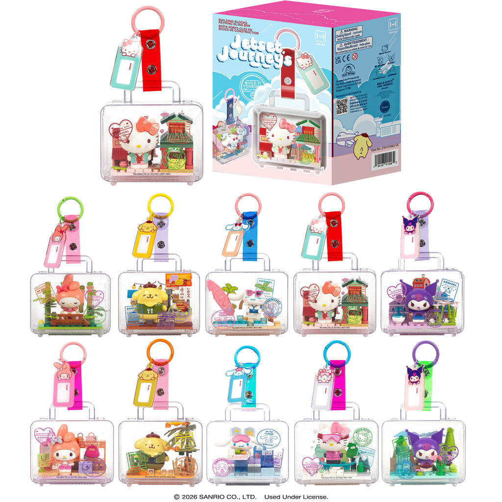 必見！レアありHelloKittyご当地ストラップ　50個セット重複無 Hello Kitty and Friends Building Blocks Blind Box [Jetset Journeys