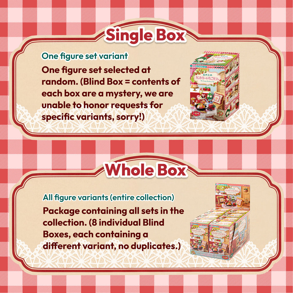 RE-MENT Blind Box Mini Figures (Petit Sample Series - Strawberry Café ...