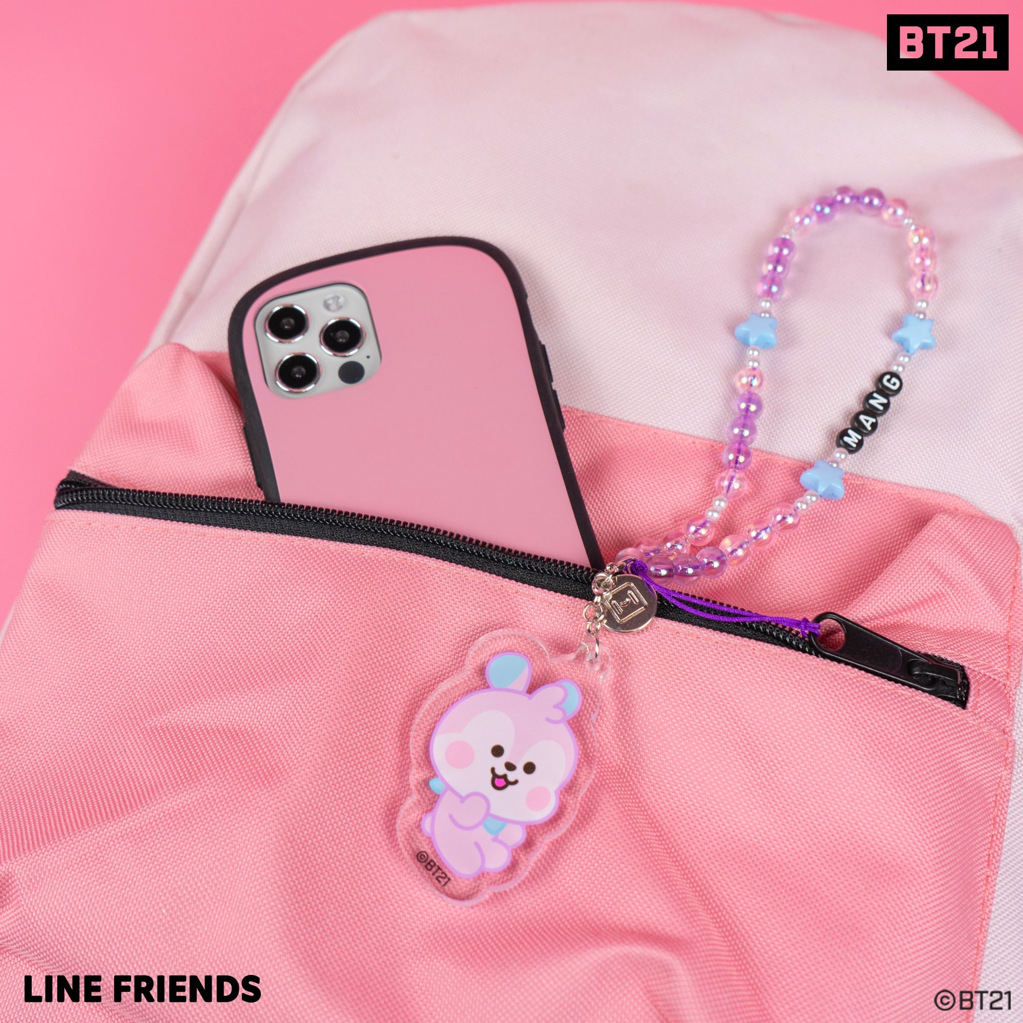 BT21 Beaded Charm Mobile Phone Wrist Strap - MANG – Hamee
