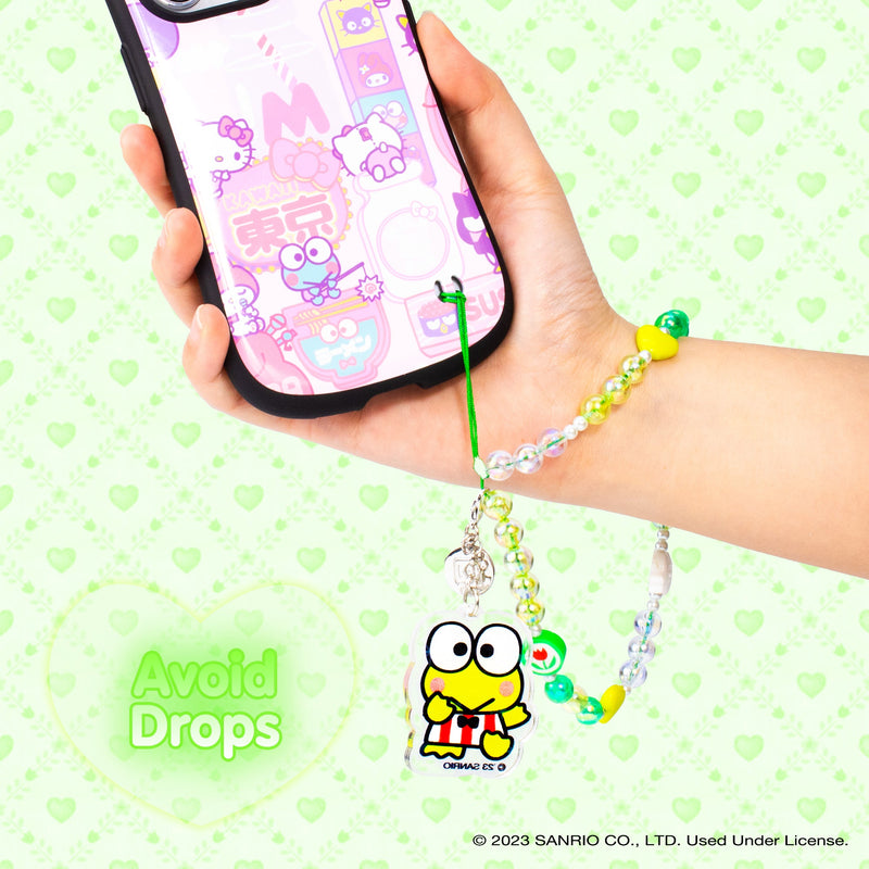 Sanrio Keroppi Beaded Charm Mobile Phone Wrist Strap