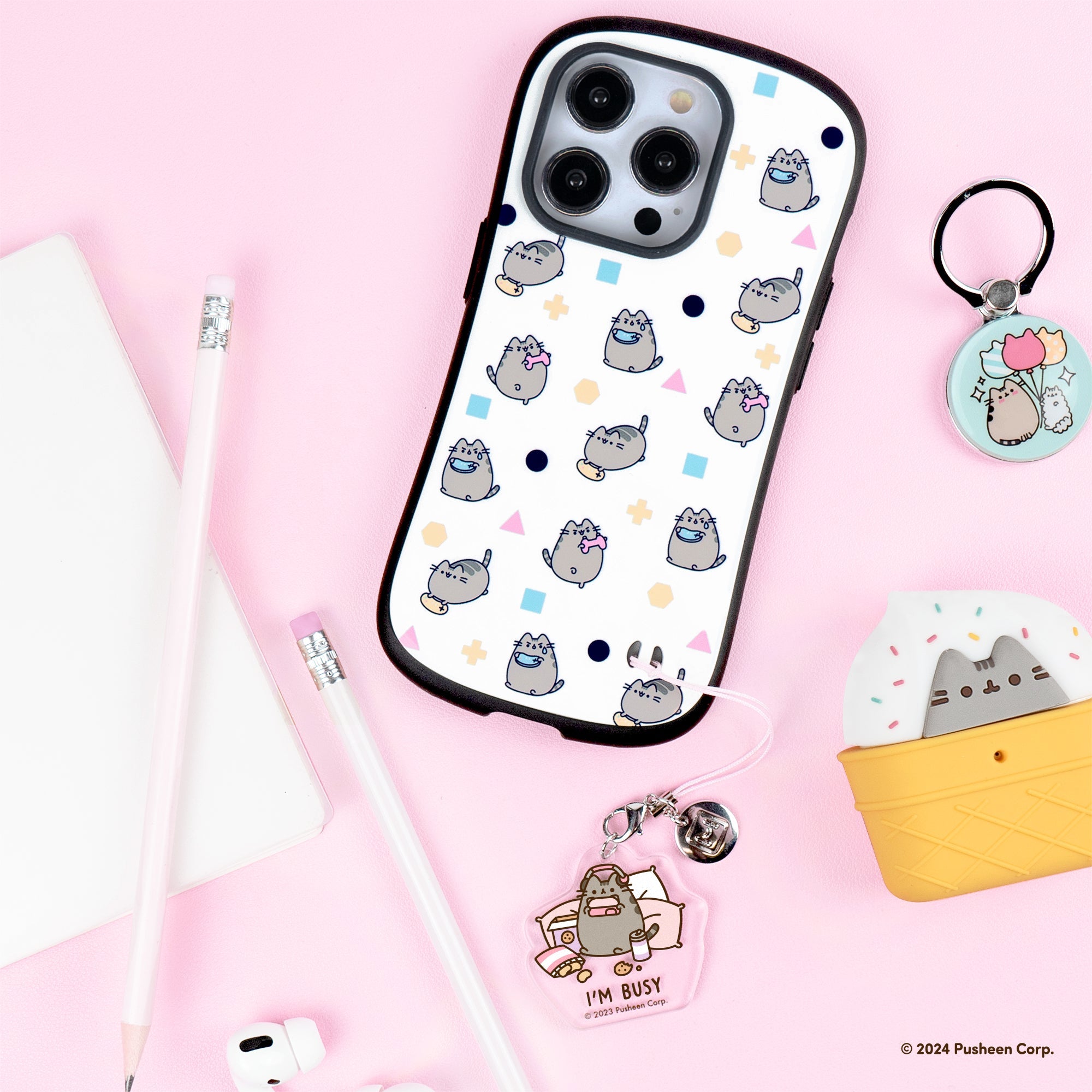 Pusheen the Cat Acrylic Keychain Charm - I'm Busy – Hamee.com Pusheen the Cat Acrylic Keychain Charm - I'm Busy – Hamee.com