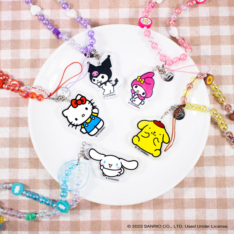 Sanrio Cinnamoroll Beaded Charm Mobile Phone Wrist Strap