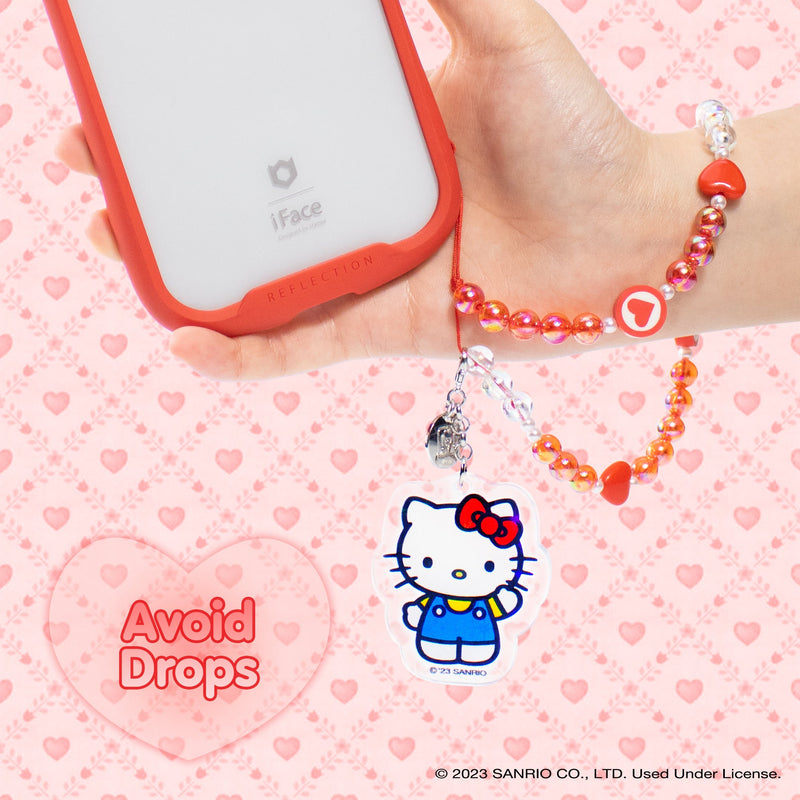 Hello Kitty Apple Beaded Charm Mobile Phone Wrist Strap