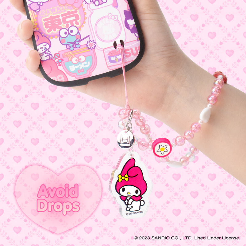 Sanrio My Melody Beaded Charm Mobile Phone Wrist Strap