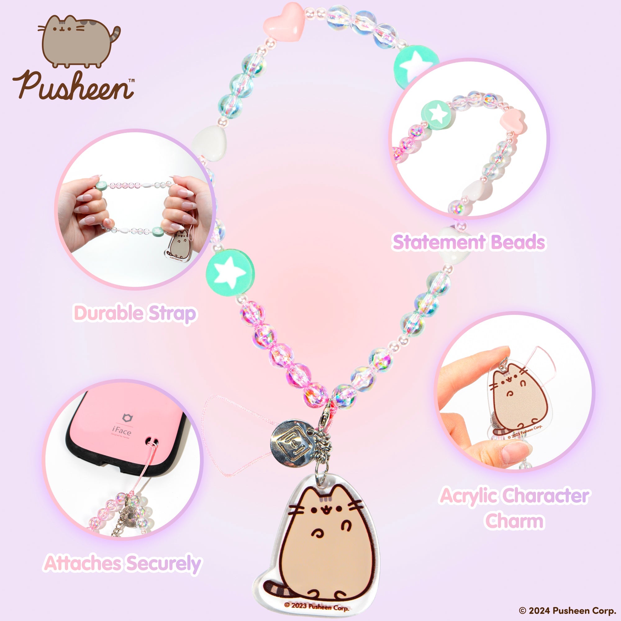 pusheen handschuhe Pusheen the Cat Beaded Charm Mobile Phone Wrist Strap